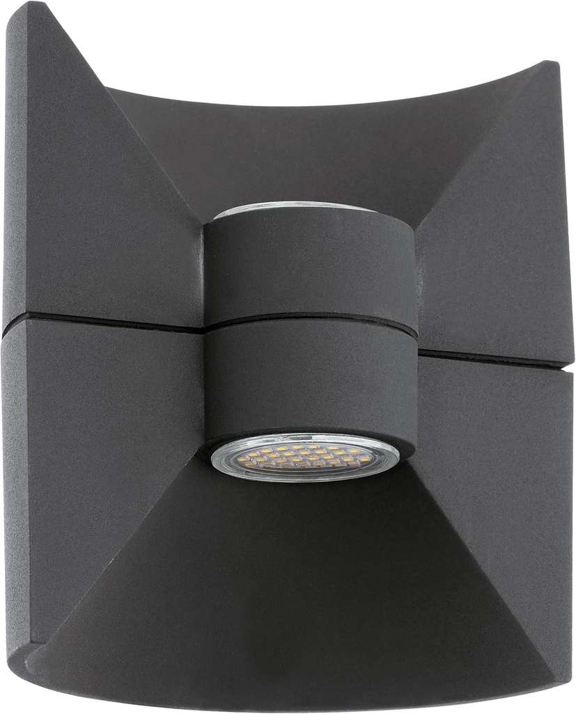 Lampa de perete LED pentru exterior EGLO Redondo, lampa de exterior cu 2 lumini, lampa de perete din aluminiu turnat sub presiune, culoare: antracit, IP44
