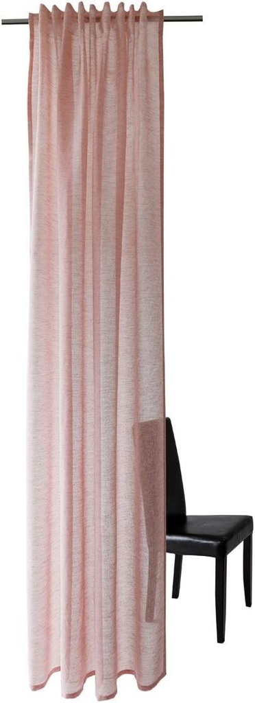 Perdea transparenta Homing, roz trandafir simplu | Living, dormitor, bucatarie, camera copii | Material decorativ (1 bucata) 245 x 140 cm (I x L)