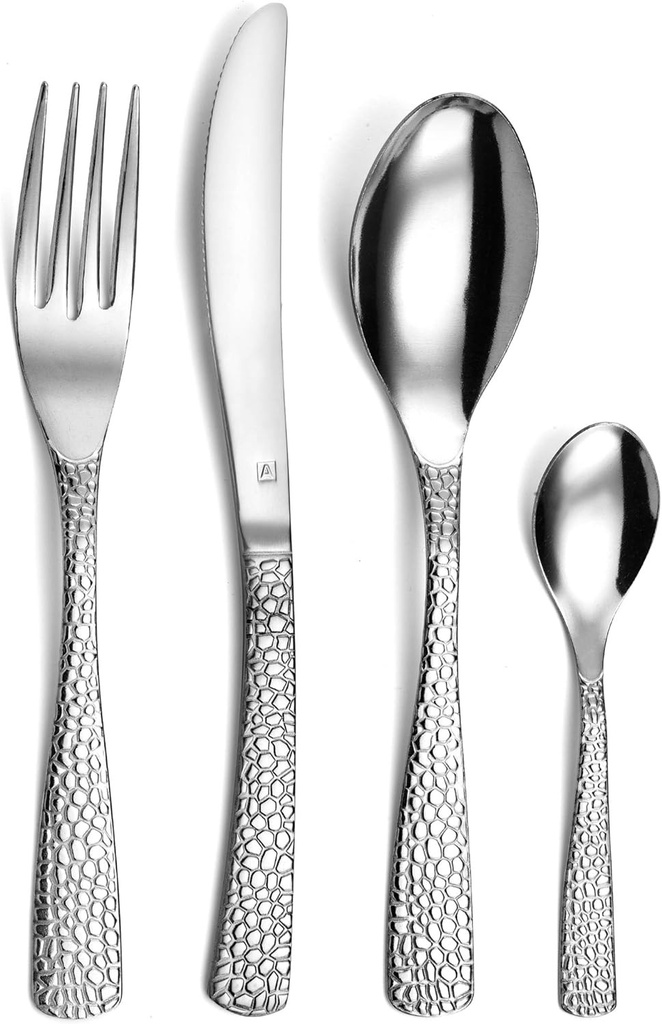 PRADEL ESSENTIEL - Set de tacamuri 24 piese pentru 6 persoane - Tam Tam - otel inoxidabil 18/0, finisaj standard