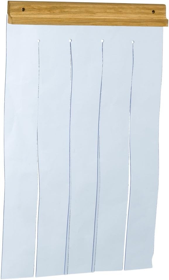 Cortina de usa Ferplast pentru custi de caini model Domus Small si Baita 60, usa pentru custi de exterior, lamele transparente din PVC, impermeabila, protectie impotriva vantului si frigului, 22,5 x 36 cm