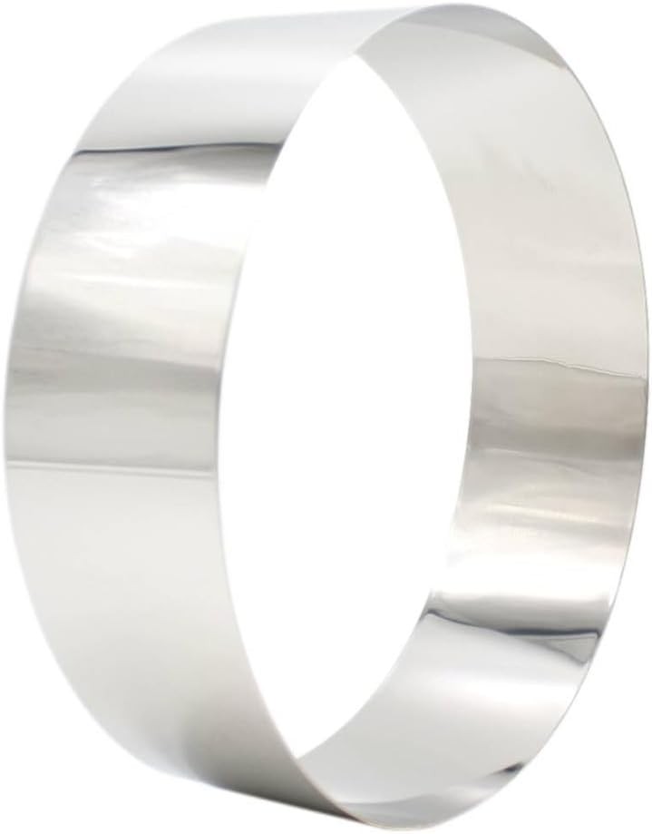 DECORA CERCHIO INOX 0063749 Inel rotund pentru tort din otel inoxidabil Ø 20 x H 6 cm, argintiu/negru