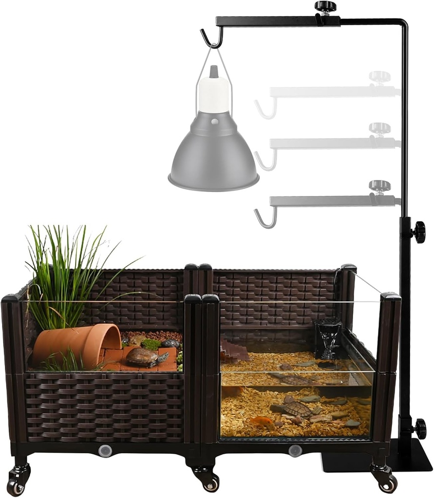 Suport pentru lampa termica pentru reptile, suport pentru lampa pentru reptile, inaltime si latime reglabile, suport pentru lampa pentru reptile, testoase, paianjeni, geckos, soparle