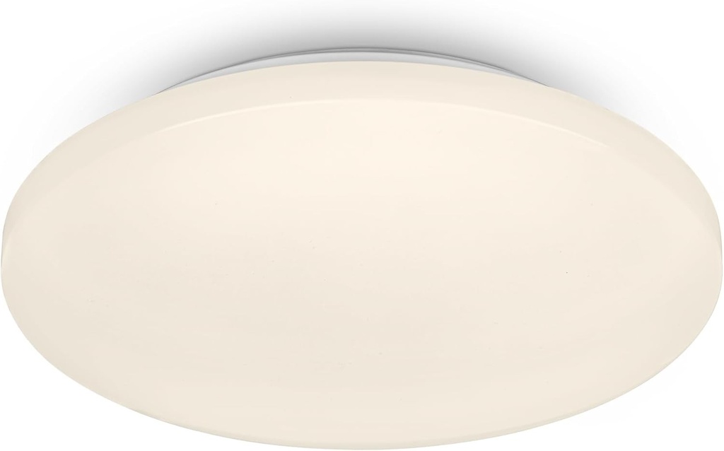 BRILONER - Lampa de tavan LED, lumina de tavan LED pentru baie IP44, lampa de baie, lumina alba calda, Ø275 mm, alb