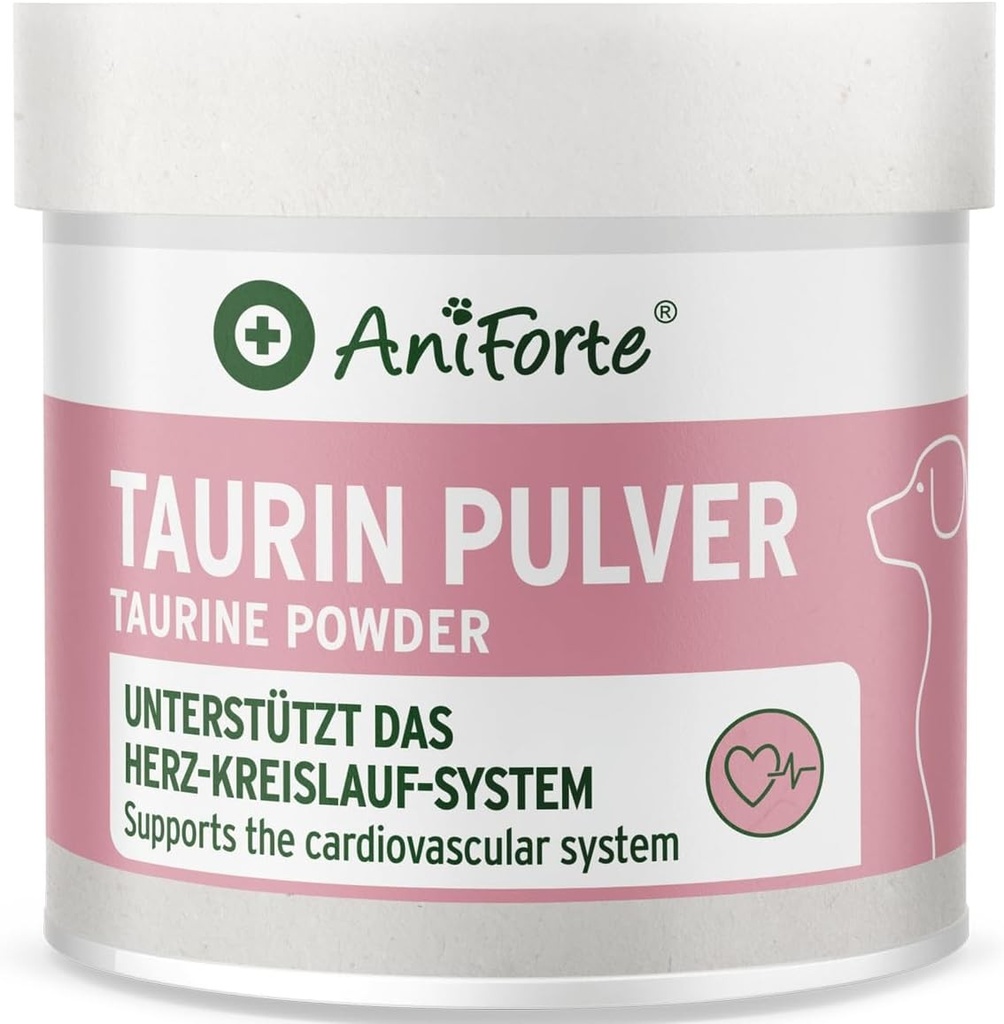 AniForte Taurina pentru caini 100g - 100% pura, aminoacizii sustin sistemul imunitar si metabolismul celular, pentru mentinerea functiei cardiace si a sistemului cardiovascular
