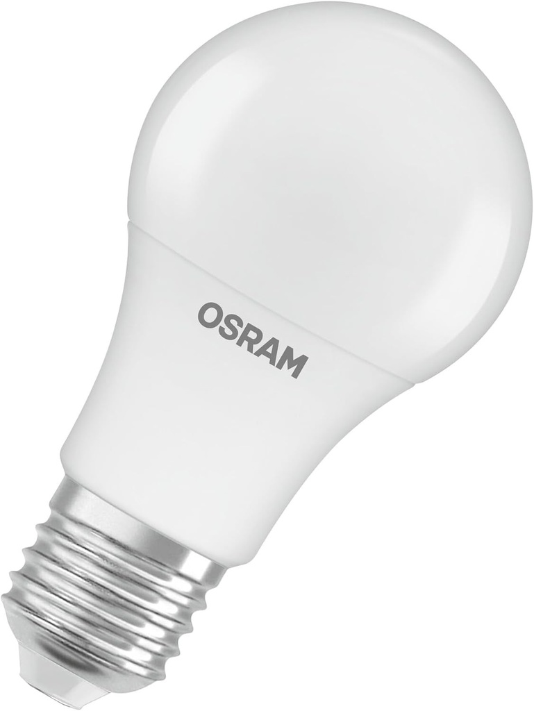 Bec LED Osram Base Classic A100, forma de bec, 13W 827, alb cald 2700K, E27, mat, 1521 lm, temperatura redusa