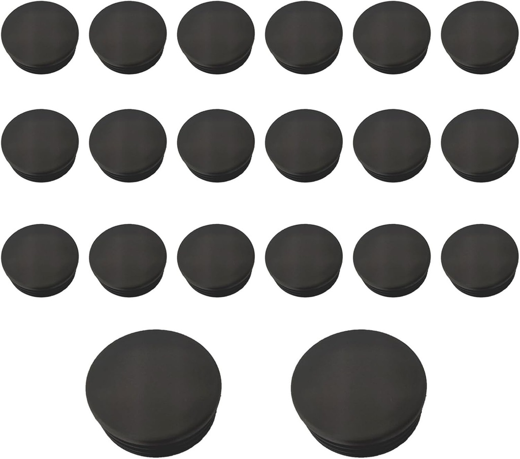Dopuri rotunde din plastic, capace interioare albe, capac de 20 mm pentru picioare de mobila, scaun, birou, masa, picioare, tevi, 20 bucati