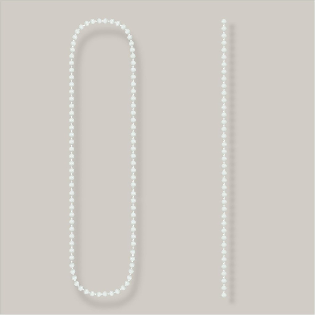 Lant continuu KLEMMFLEX pentru rulouri cu lant de actionare, lant de actionare de schimb, lant pentru rulouri, lungime de actionare: 160 cm, culoare: alb, 3,2 x 4 mm, lant pentru jaluzele venetiene, jaluzele romane, jaluzele verticale, rulouri duble