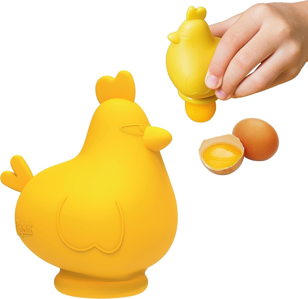 Chefclub Kids - Separator de oua - Separa galbenusul de albus - Silicon alimentar de inalta calitate, fara BPA - Ustensile de bucatarie pentru copii - Invatare prin joaca - Varste 4+