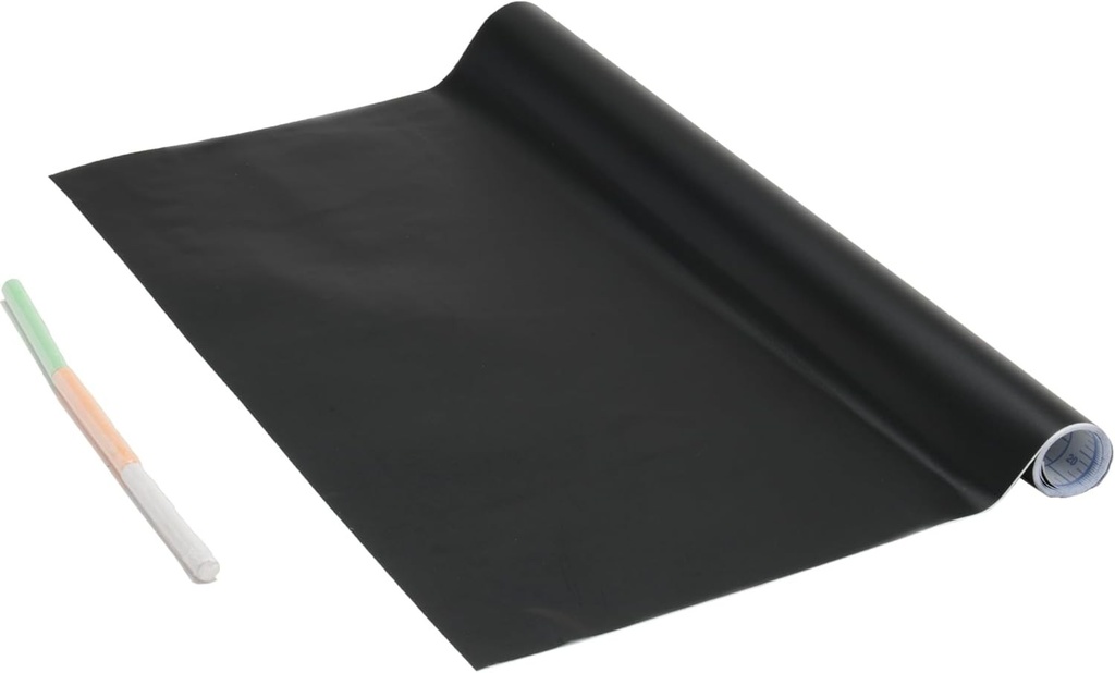 Folie autoadeziva pentru tabla Venilia, inclusiv 3 crete | Folie pentru tabla pentru frigider, negru mat | 45cm x 1,5m, grosime 150μ | Folie multifunctionala pentru tabla, folie de bucatarie | Fara ftalati | Fabricata in UE