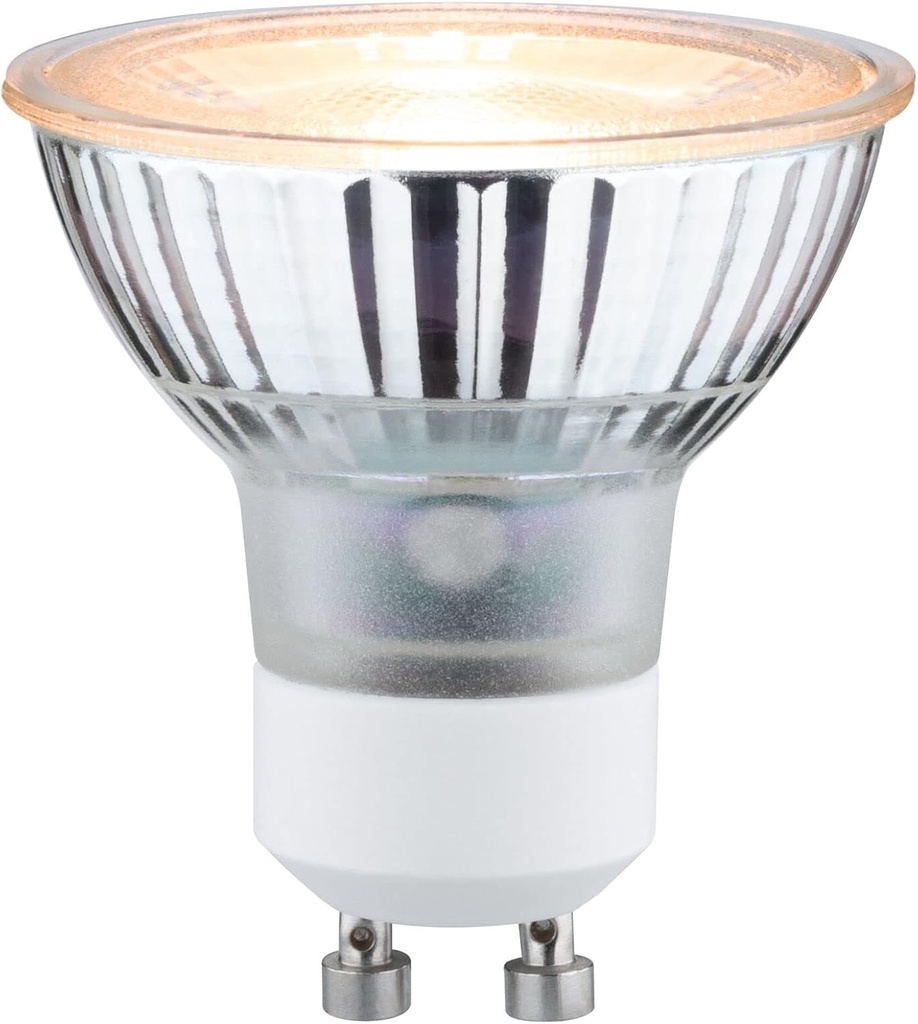 Bec LED Paulmann 28972, reflector, lumina aurie, prietenos cu insectele, GU10, 230V, 320lm, 4,3W, 2200K, auriu