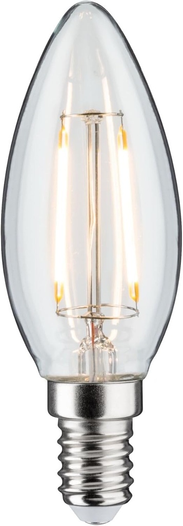 Lampa LED Paulmann 330028741 cu filament, E14, DC 24V, 160lm, 2W, 3000K, transparenta, reglabila