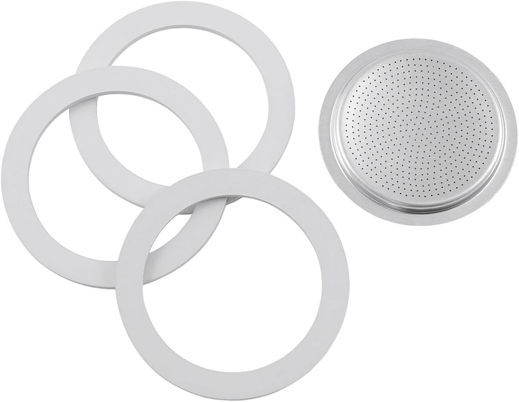 Garnituri Bialetti, 3 bucati, si filtru, 1 bucata, pentru espressor de 6 cesti, aluminiu