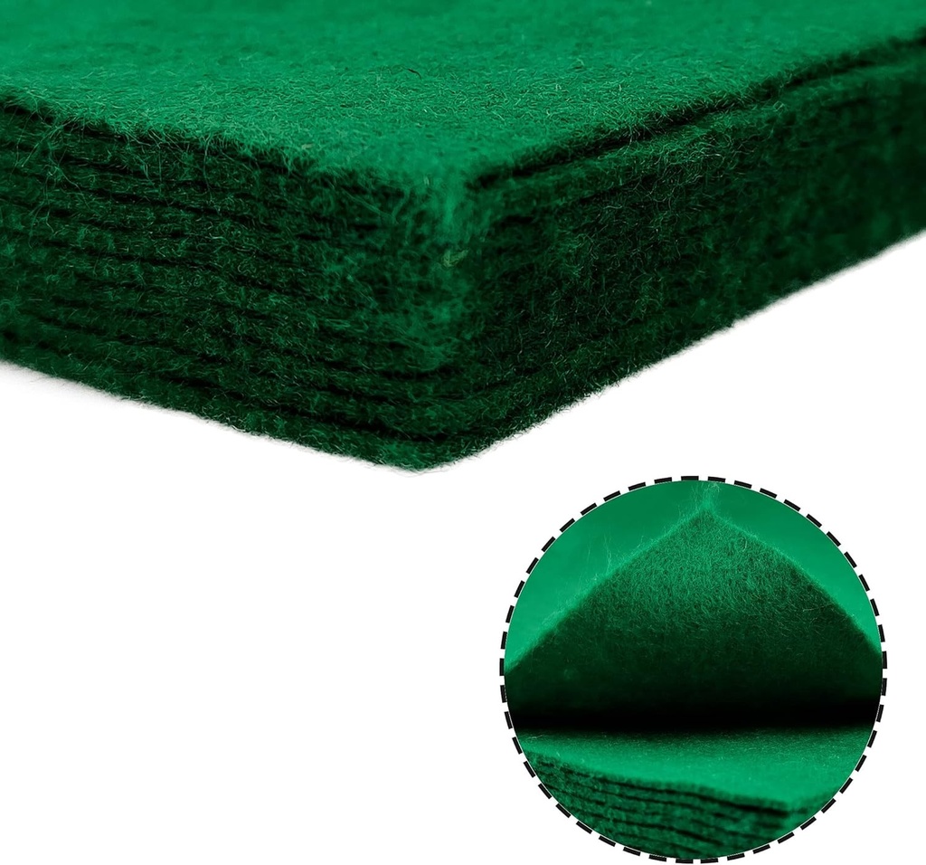 Netuno 10x Material textil fetru verde inchis A4 1mm coli pentru decoratiuni DIY, mestesuguri, costume, proiecte textile, scrapbooking, decoupage, unelte de cusut