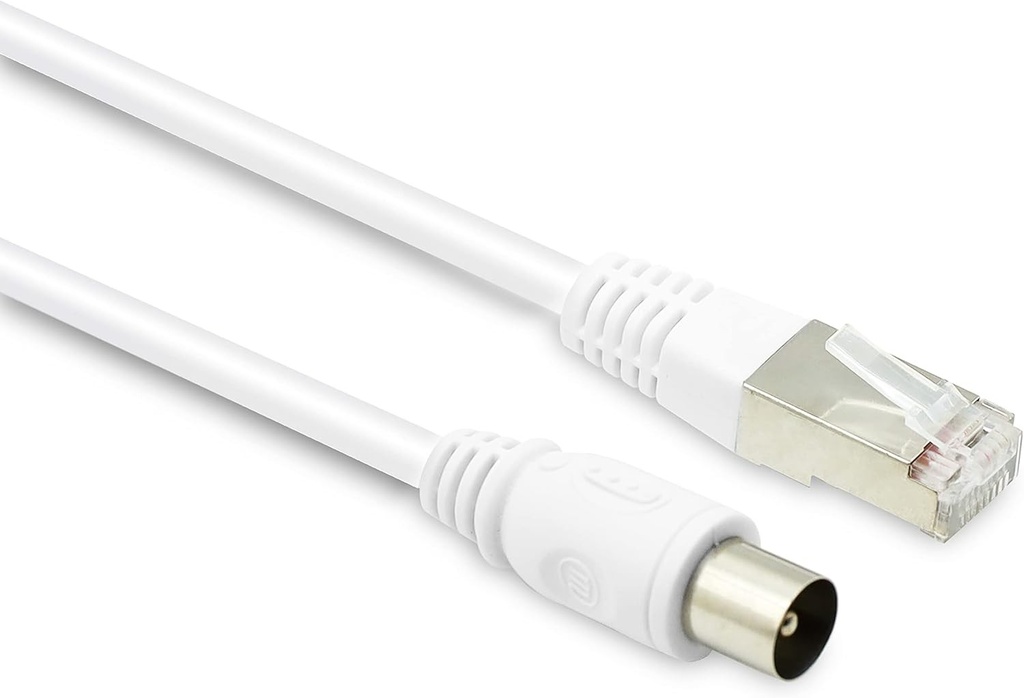 Cablu coaxial Metronic RJ45 / TV 9.52mm tata/tata 5 metri - 395286 