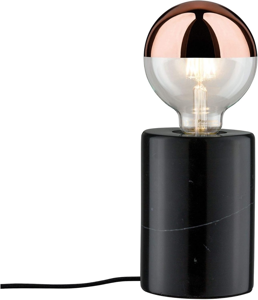 Lampa de masa Paulmann 79600 Neordic Nordin, max. 1x20W, E27, Negru, 230V, Marmura