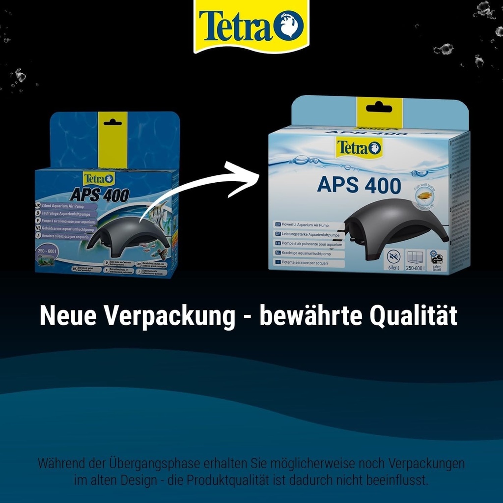 Tetra - 143203 - Pompa de aer pentru acvariu APS 400, neagra