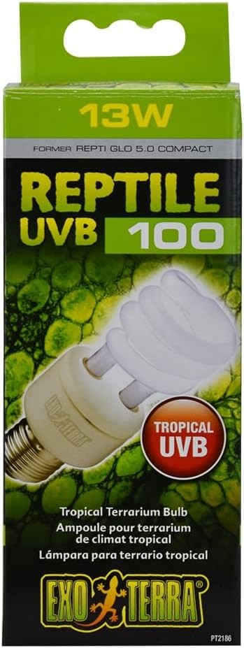 Bec fluorescent compact Exoterra Reptiglo 5.0 pentru reptile si amfibieni 13W