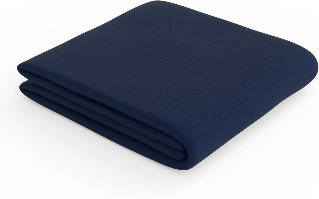 Cearsaf cu elastic Amazon Basics, 140 x 200 x 30 cm, microfibra de poliester pentru saltele cu grosimea de pana la 30 cm, albastru marin