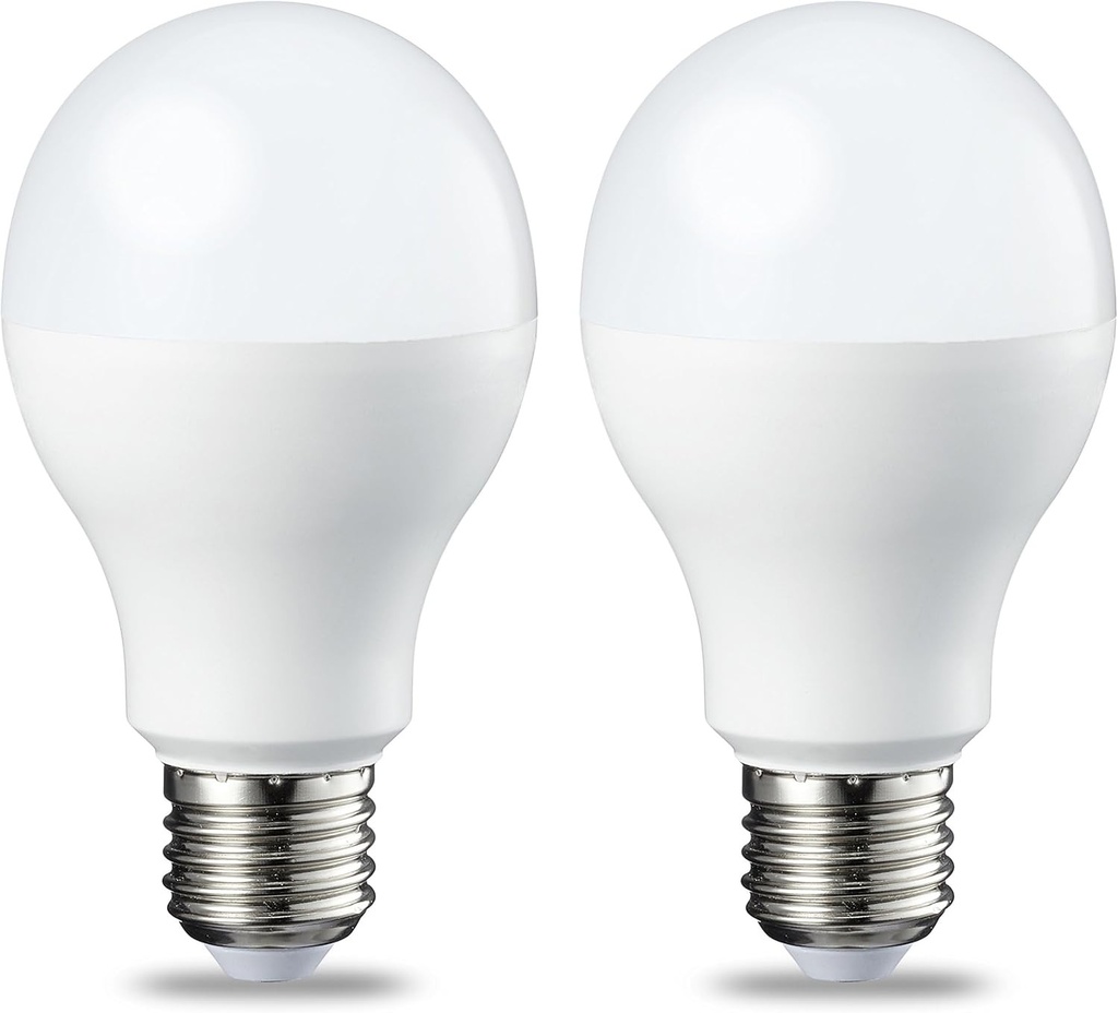 Becuri LED Amazon Basics E27 cu soclu Edison, pachet de 2, 13 W (echivalent 100 W), alb rece, fara reglare intensitatii luminoase