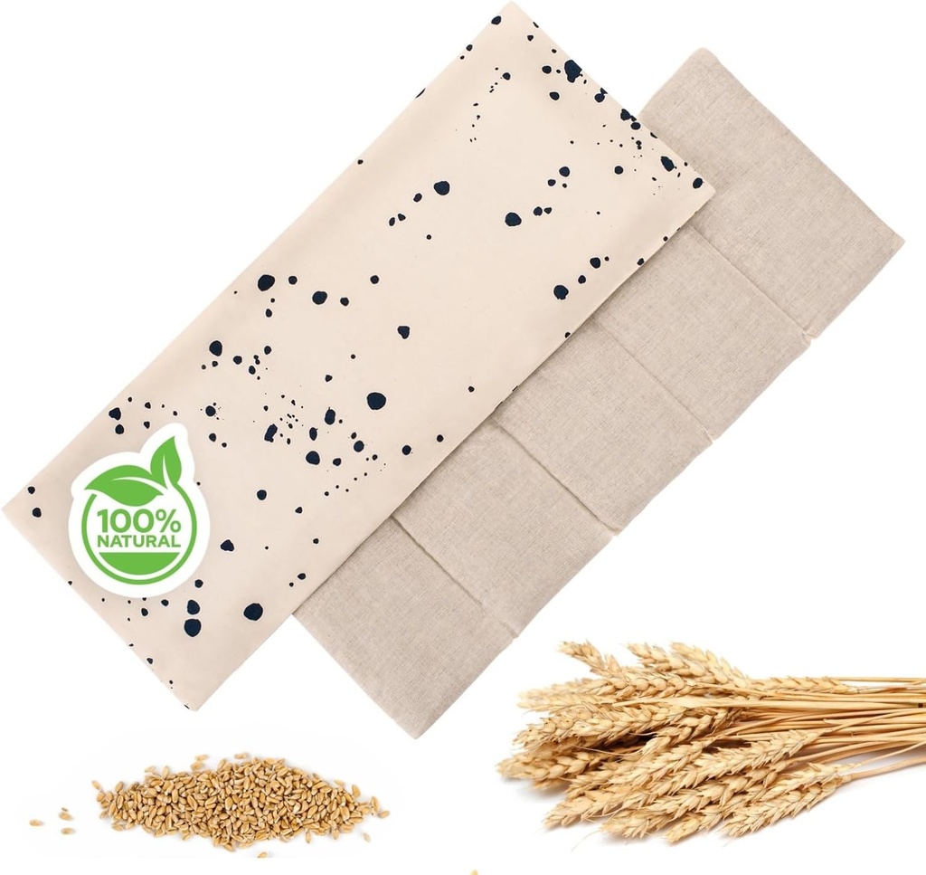 Perna mare Blumtal din cereale, potrivita pentru cuptorul cu microunde - Perna termica alternativa, potrivita pentru cuptorul cu microunde, umpluta cu grau 100% natural - Perna din cereale pentru gat si umeri - Alternativa mare la pernele din samburi de cirese - Calmeaza durerea