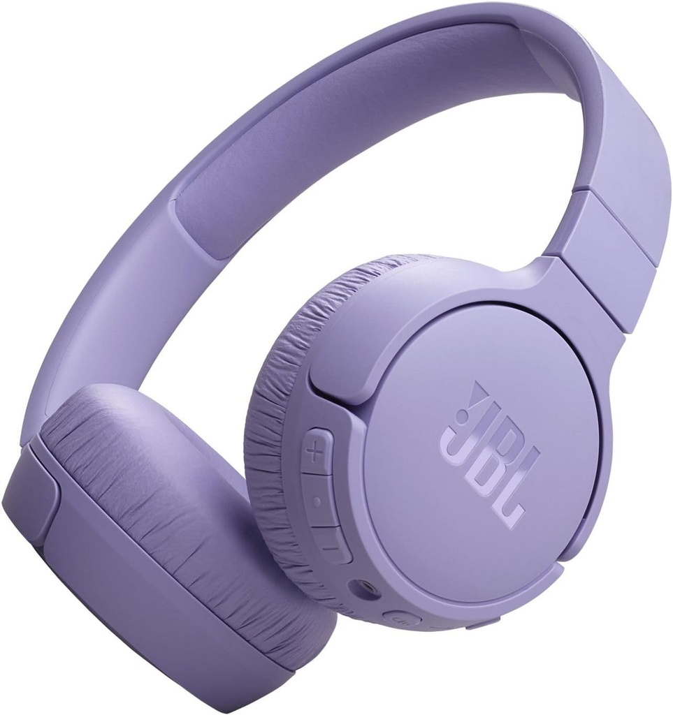 Căști JBL Tune 670 NC, căști wireless ușoare, supraauriculare, cu anulare adaptivă a zgomotului, Bluetooth și 70 de ore de viață a bateriei, violet