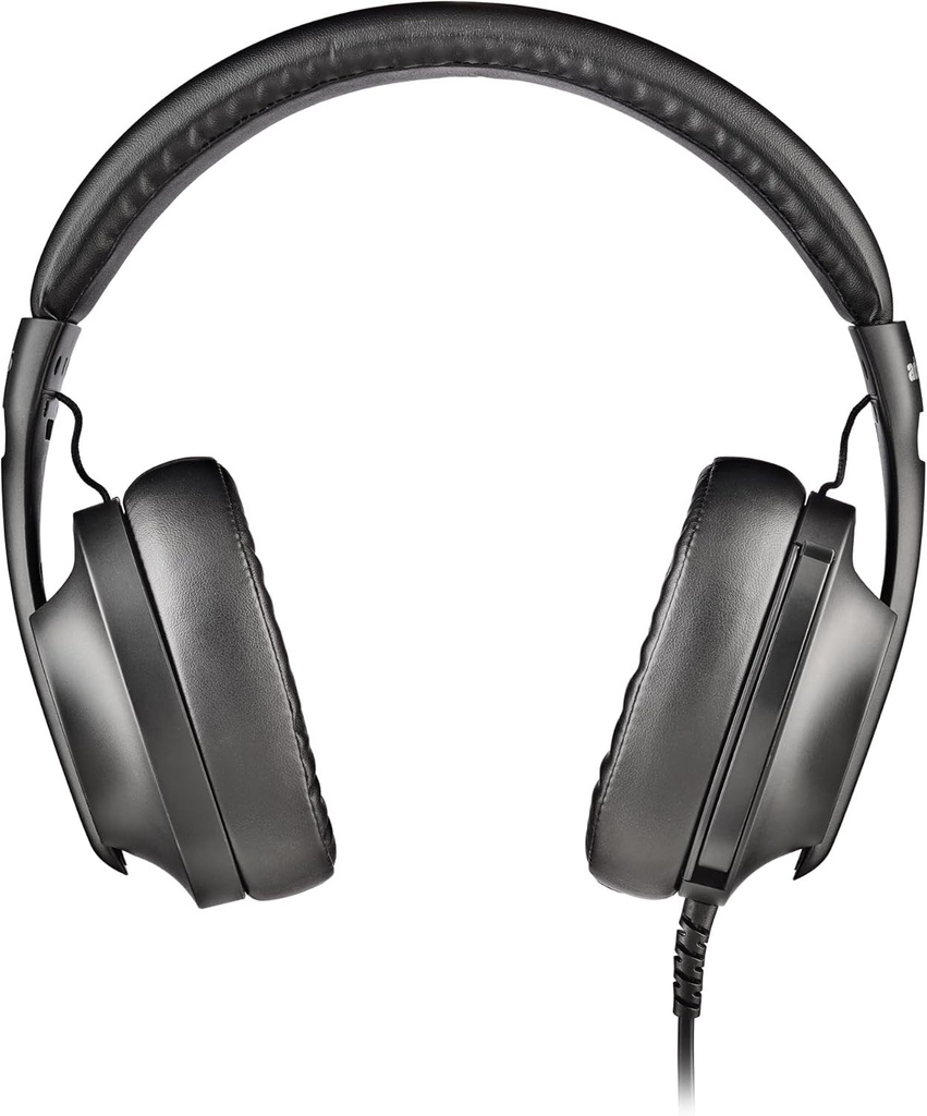 Căști stereo NGS VOX 805, microfon reglabil, adaptor USB-C și USB-A, anulare zgomot, control volum, bandă de susținere căptușită, cablu 2 m, Plug & Play pentru PC, tabletă și smartphone, negru