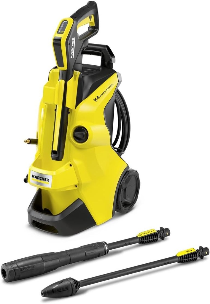 Aparat de spălat cu presiune Kärcher K 4 Power Control, Presiune: 130 bar, Debit: 420 l/h, Performanță: 30 m²/h, Filtru de apă, 11,5 kg, Pistol și furtun de înaltă presiune, Duză turbo, Lance de pulverizare