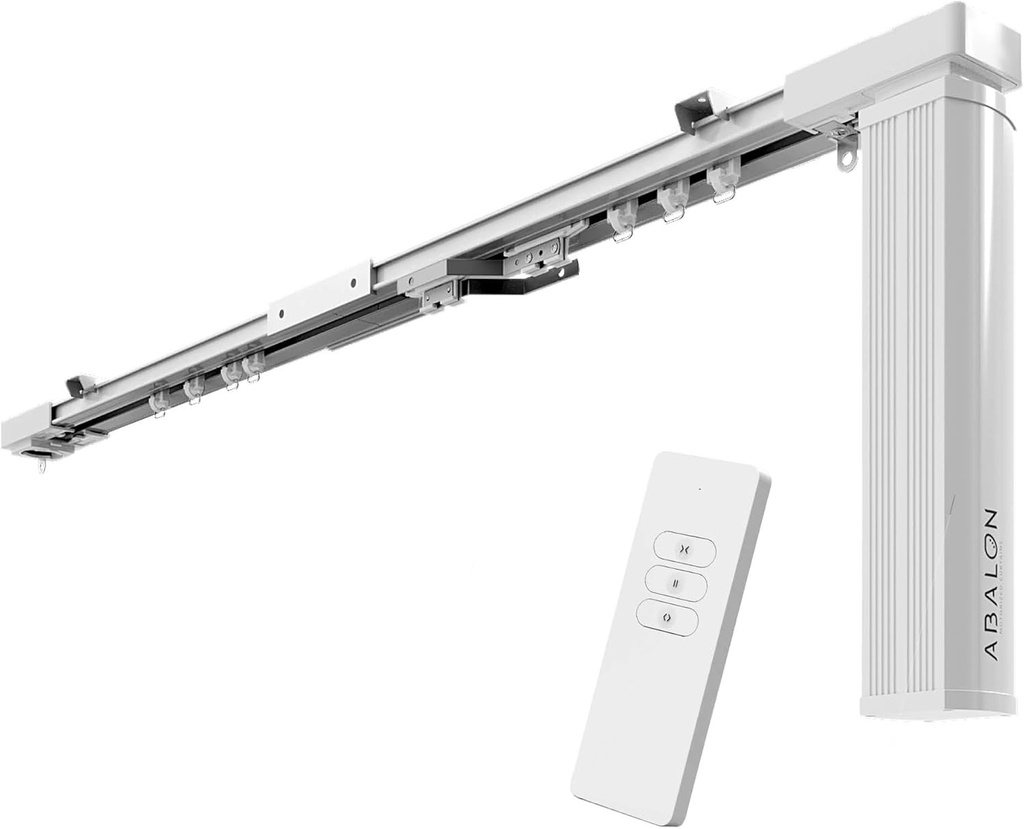 Șină motorizată pentru perdea ABALON cu telecomandă, aluminiu, până la 3 metri, șină electrică, motor pentru perdea, perdele motorizate automate