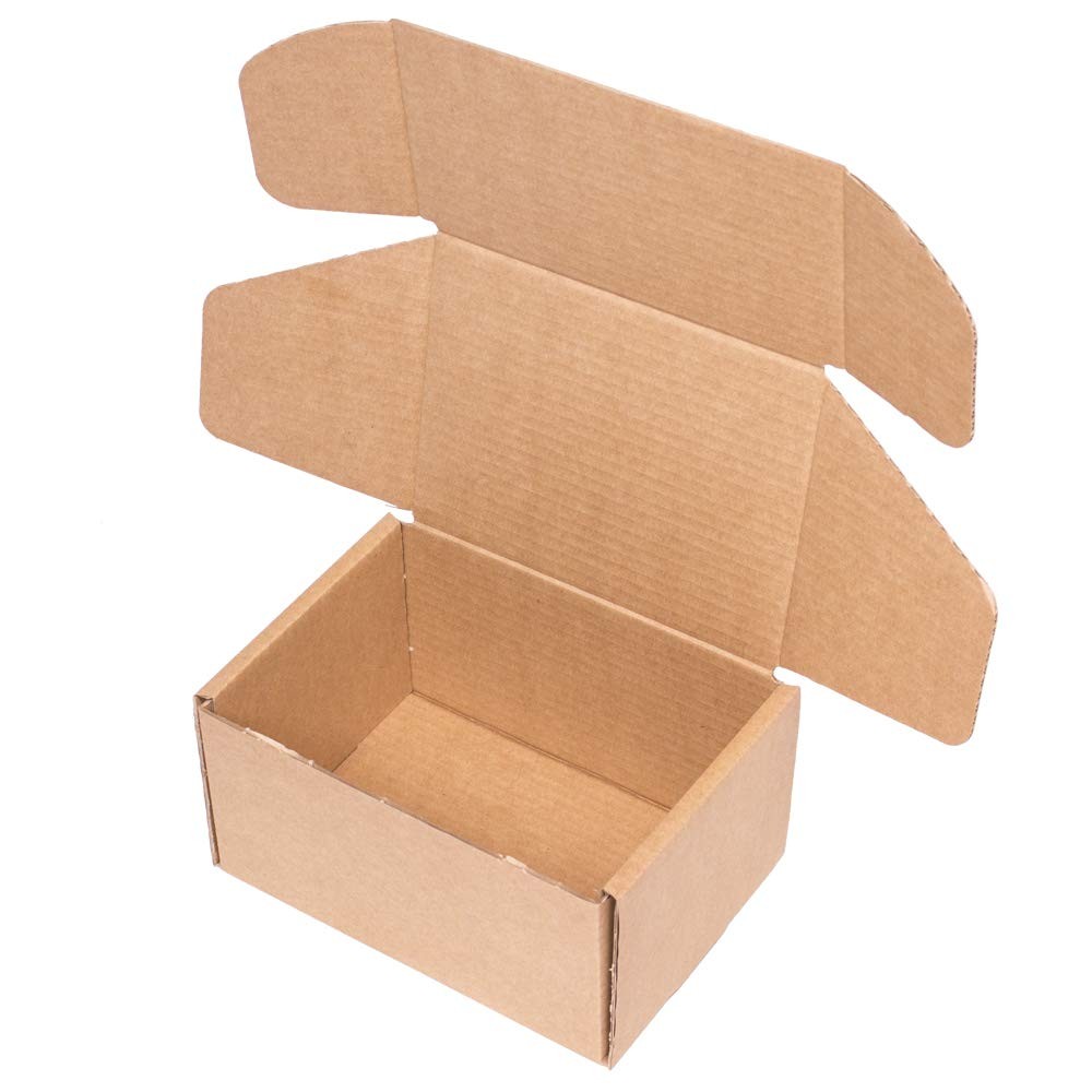 Pachet de 20 de cutii de carton kraft autoasamblabile cu capac – Perete dublu, rezistente pentru expediere, comerț electronic și servicii de curierat, dimensiuni 20x15x11 cm