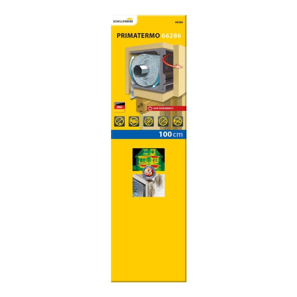 Izolație pentru rulou Schellenberg 66286 pentru cutie de rulou, 3 panouri de izolație termică 100 x 28,5 x 28 cm / 15 mm, plăci de izolație acustică, conectare simplă prin priză