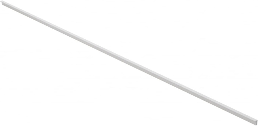 Mâner pentru mobilă GTV Lungo, aluminiu alb mat, subțire și elegant, pentru mobilă înaltă, versatil, 1200 x 18,5 x 10,7 mm, cu șuruburi, modern și funcțional