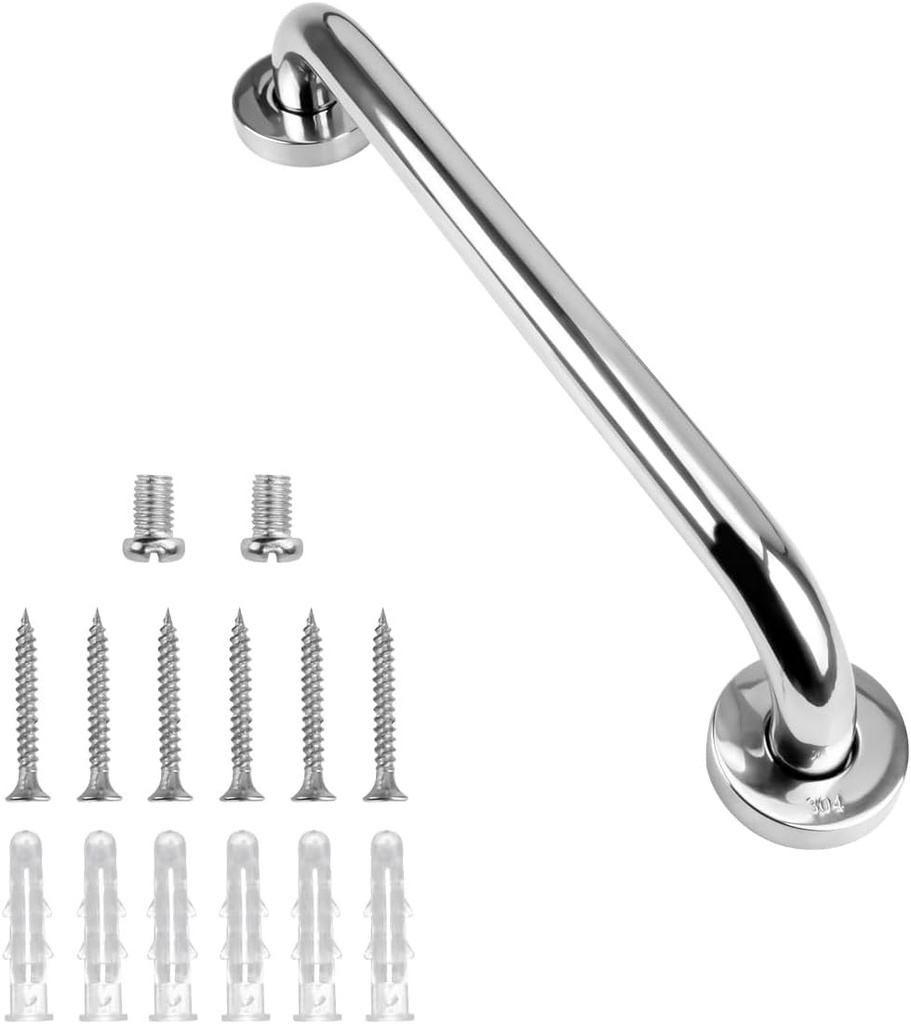 Bară de susținere pentru baie supregear, mâner de baie din oțel inoxidabil 304 de 60 cm, siguranță și auxiliar pentru bucătărie, dormitor, cadă, duș și trepte