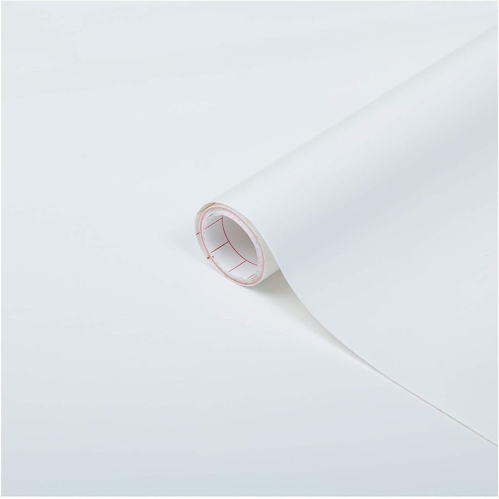 Folie adezivă pentru mobilier d-c-fix, albă, 90 cm x 2,1 m - folie decorativă lavabilă și autoadezivă pentru bucătărie, dulap, masă și pervaz - modernă și sustenabilă