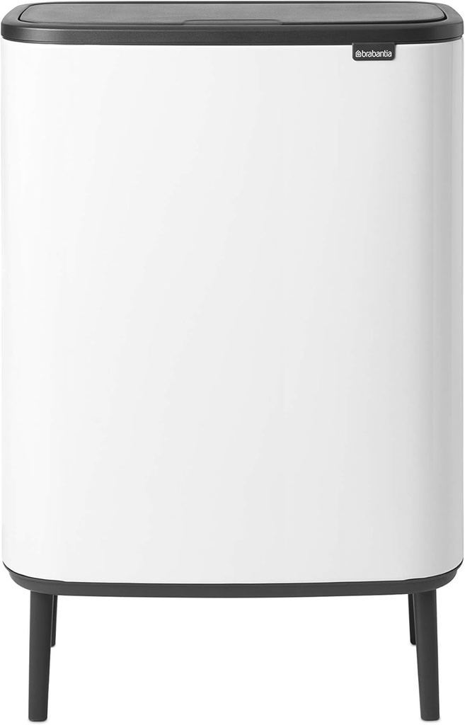 Coș de gunoi Brabantia Bo Touch Bin Hi, metal, alb, 2 x 30 litri