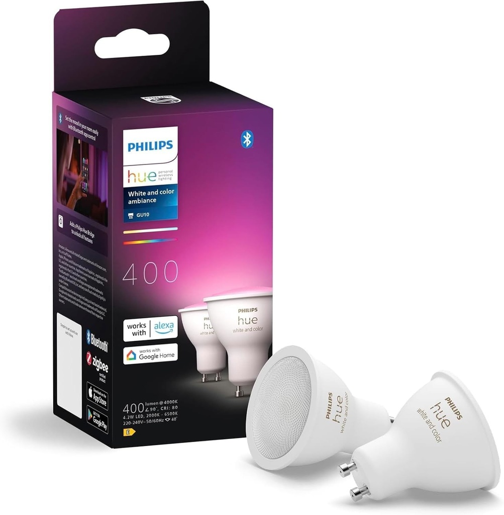 Philips HueWCA 4.2W GU10 2P EU