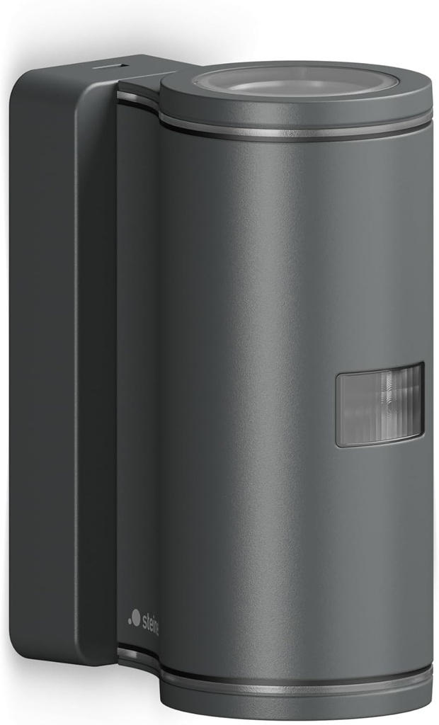 Lampă de exterior LED Steinel L 940 SC Connect, lampă de perete inteligentă pentru exterior, detector de mișcare, control prin aplicație, temporizator, 3000 K, antracit