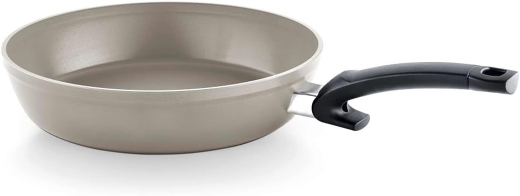 Tigaie Fissler Ceramic Comfort/Aluminiu, fabricată fără PFAS/PTFE, acoperită cu ceramică (Ø 28 cm), tigaie ceramică antiaderentă – inducție, gri
