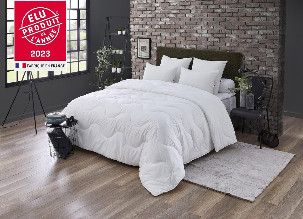 DODO - Pilotă de greutate medie 220x240 cm - Potrivită pentru 2 persoane - Anti-acarieni - Material 100% poliester reciclat - Umplutură din poliester sintetic Thermolite cu protecție la in - Lavabilă la mașină la 40°C