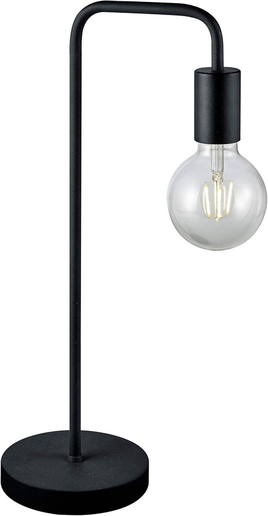 Lampă de masă Trio Lighting Diallo 508000132, metal negru mat, excluzând 1x bec E27