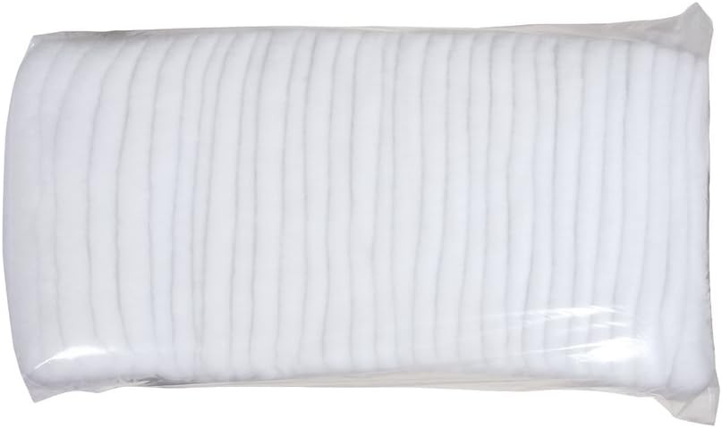 Vată din poliester reciclat Rayher 3315400, sac de 1 kg, umplutură foarte mătăsoasă pentru perne, căptușeală din spumă stratificată pentru crearea de decorațiuni albe de Crăciun