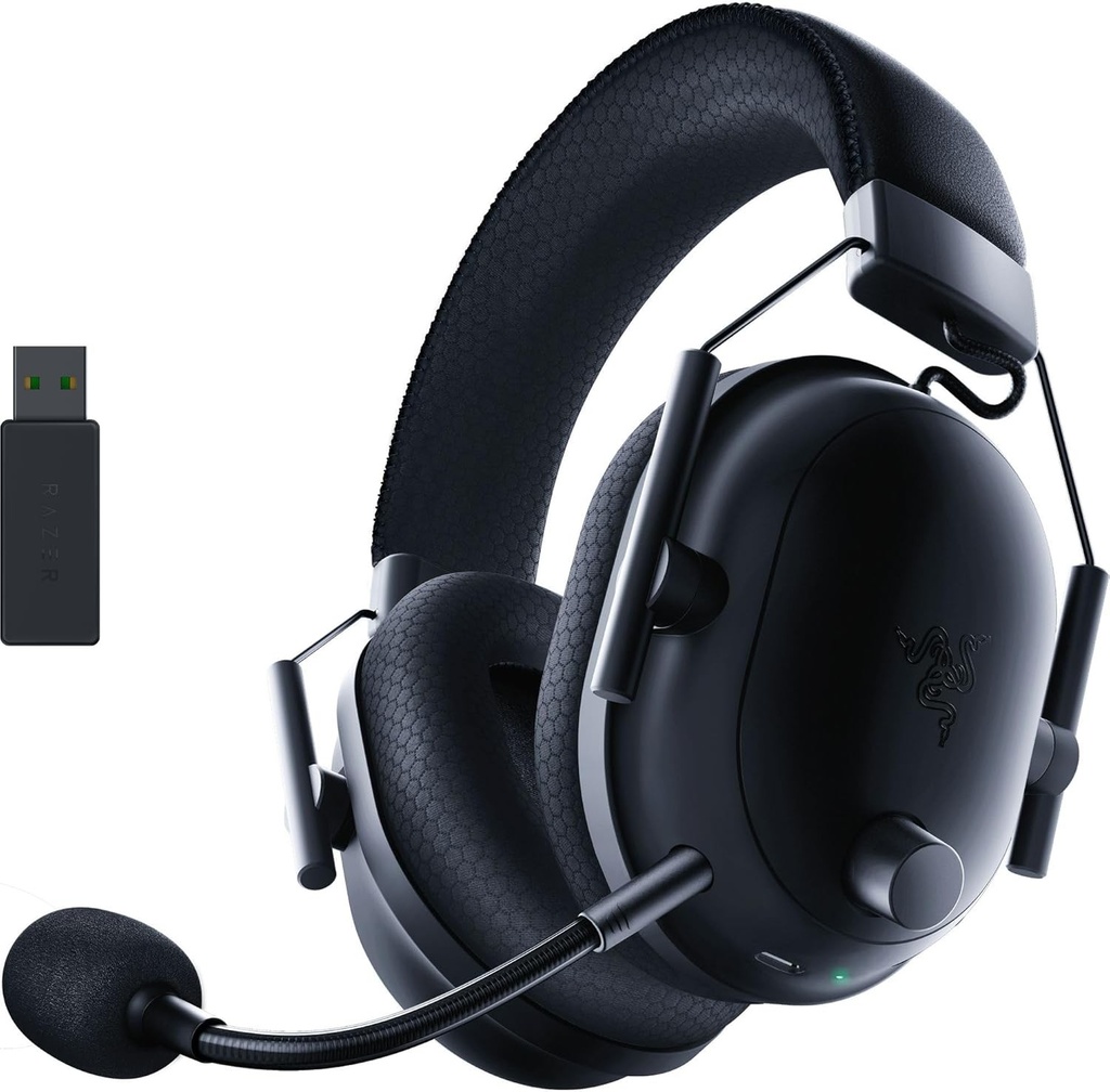 Razer BlackShark V2 Pro (2023) pentru PC - Căști wireless premium pentru sporturi electronice (microfon HyperClear Super Wideband, drivere TriForce Titanium de 50 mm, Bluetooth) Negre