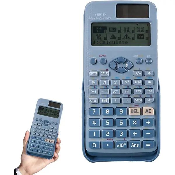 Anglepingping FX-991EX - Calculator științific cu 552 de funcții, Calculator științific pentru inginerie cu 10+2 afișaje pentru școală, birou, afaceri, acasă, uz zilnic, albastru