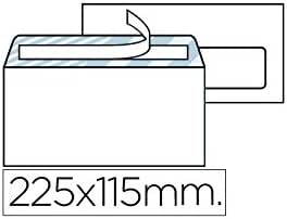 Plic Liderpapel nr. 4, alb, fereastră americană dreaptă, 115 x 225 mm, sistem deschis cu bandă siliconică, cutie de 500 de unități