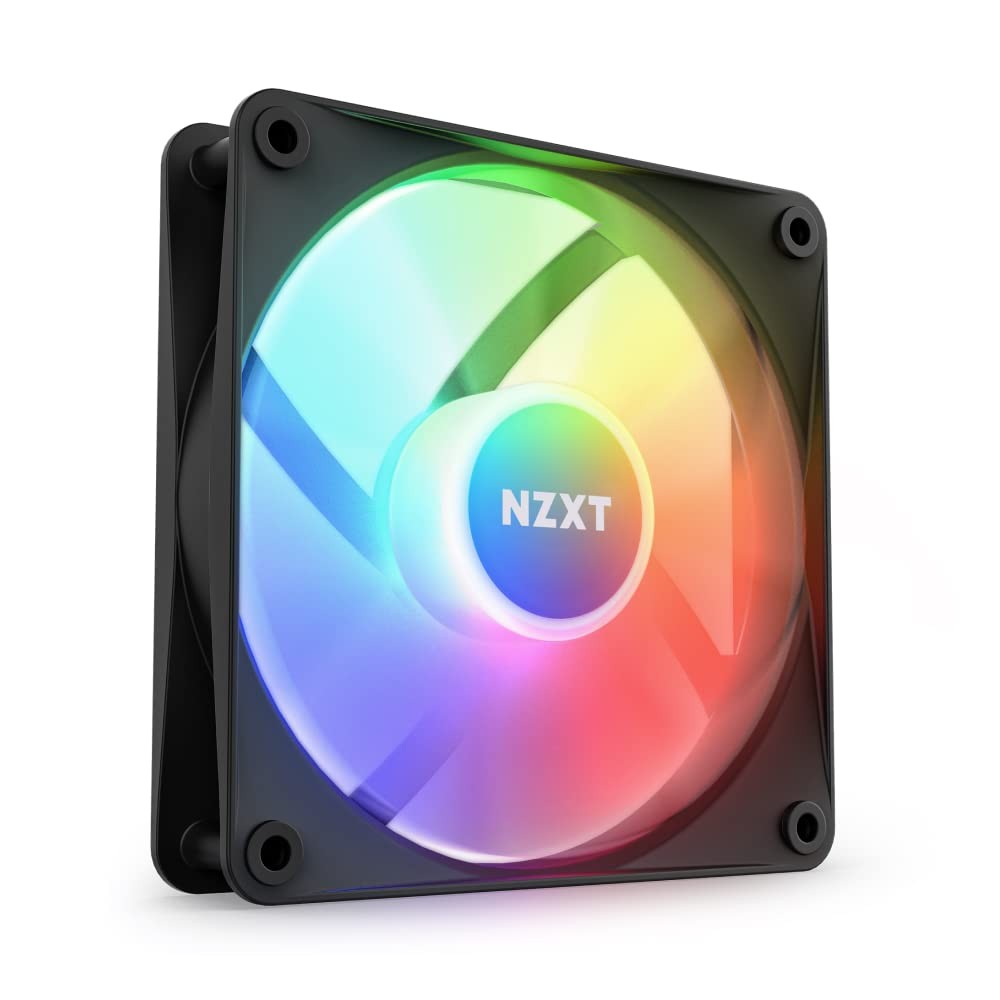 NZXT F120 RGB Core - RF-C12SF-B1 - Ventilator RGB de 120 mm montat pe hub - 8 LED-uri controlabile individual - Presiune statică și flux de aer ridicat - Funcționare silențioasă - Negru