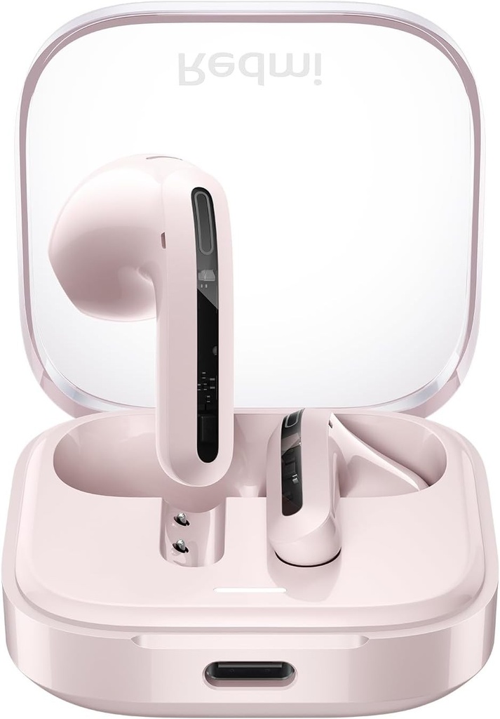 XIAOMI Redmi Buds 6 Active - Căști wireless, anulare zgomot, ușoare, autonomie baterie până la 36 de ore, Bluetooth 5.3, roz (versiunea ES)