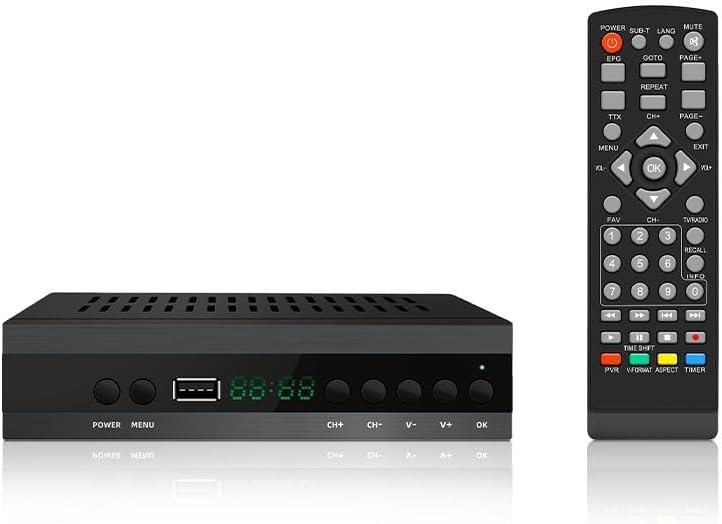 Decodor TV DVB-T T2 H265 HEVC FTA Full HD PVR spaniol nou, 2025, USB, HDMI, SCART, tuner TV digital terestru, receptor digital Full HD 1080p de înaltă definiție