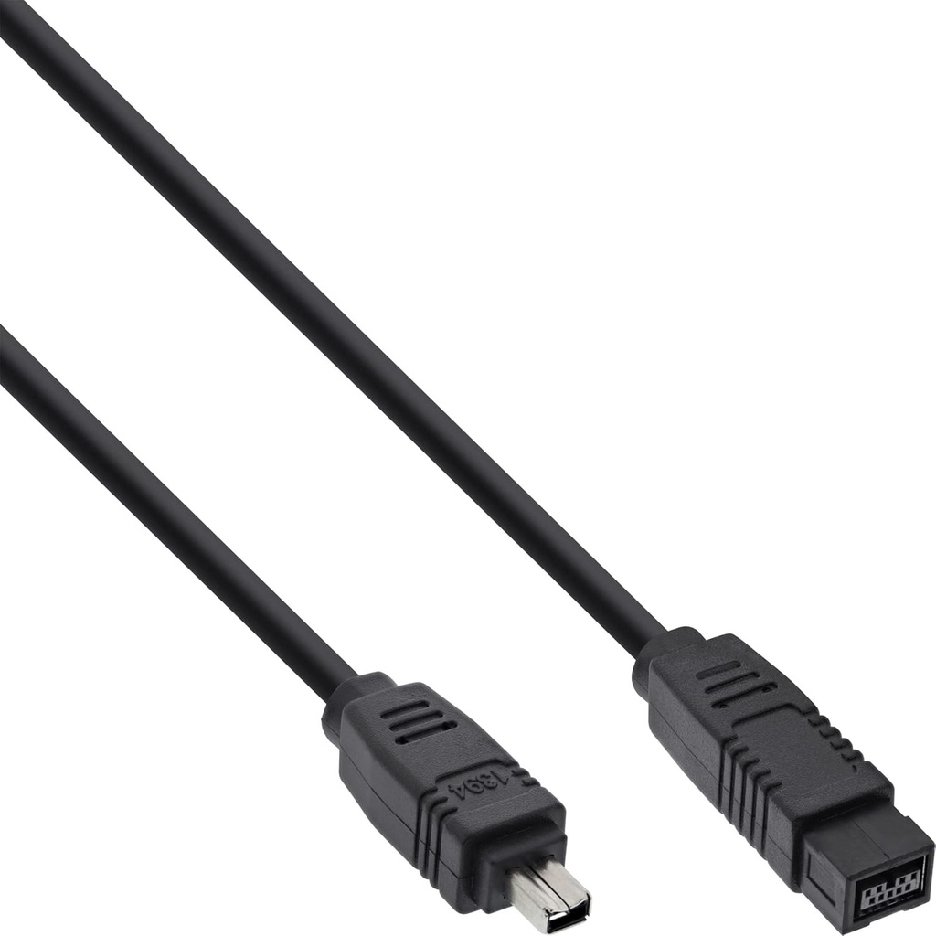 Cablu FireWire InLine, 4-pini/9-pini mascul/mascul, 1m