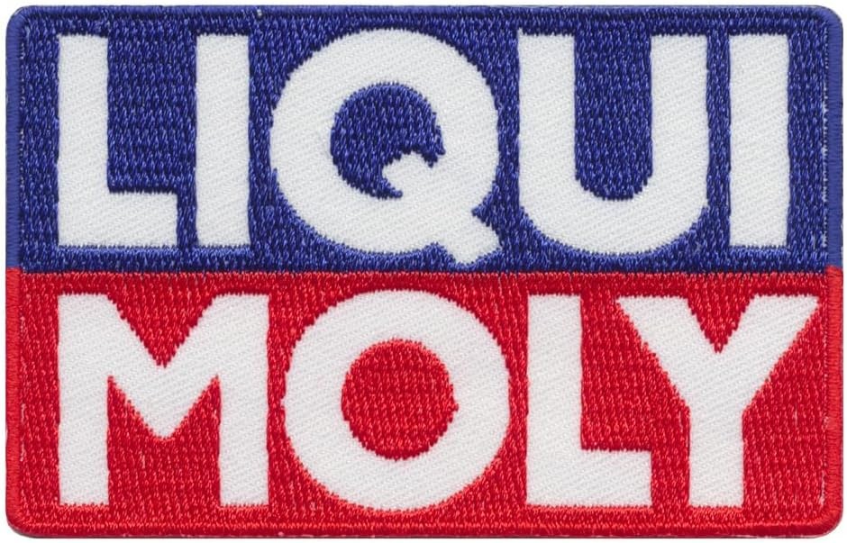Etichetă brodată cu logo-ul Liqui Moly Racing Car Motorsport, aplicație suvenir termoizolantă.