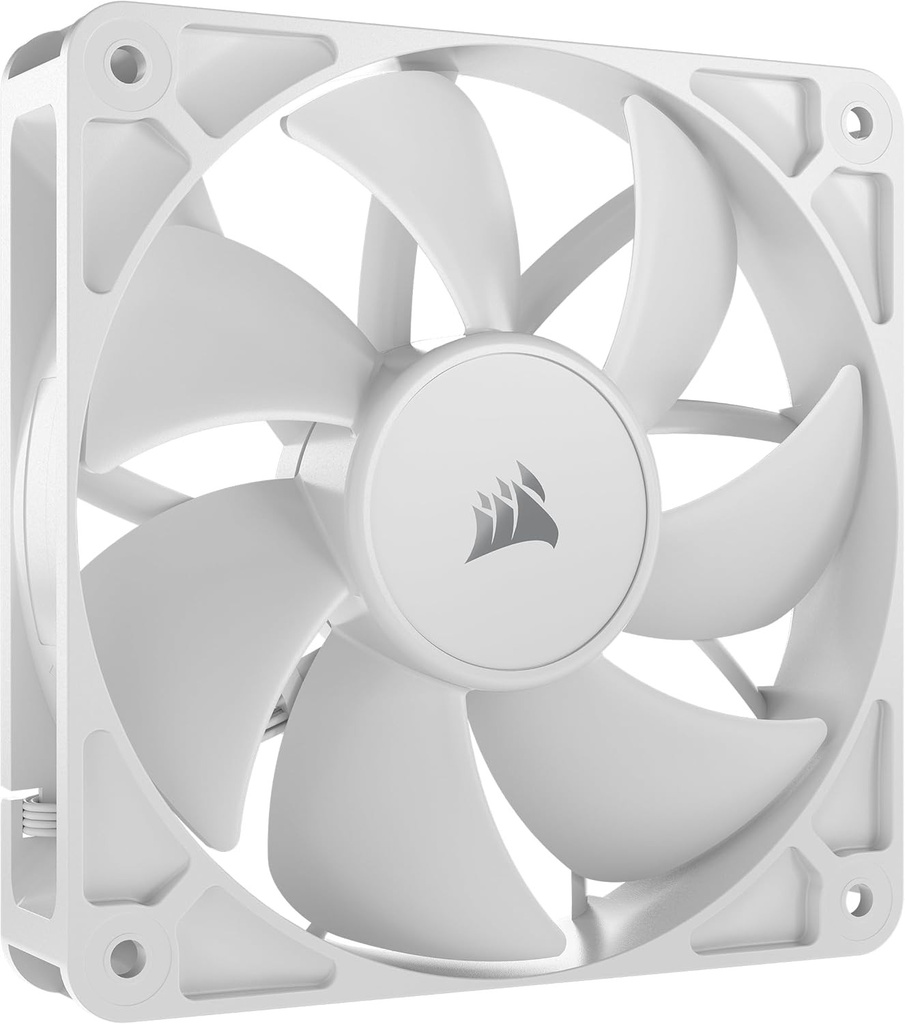 Ventilator Corsair RS120 120 mm PWM – Daisy Chain – Zgomot redus – Rulment magnetic cu cupolă – Pachet individual – Alb