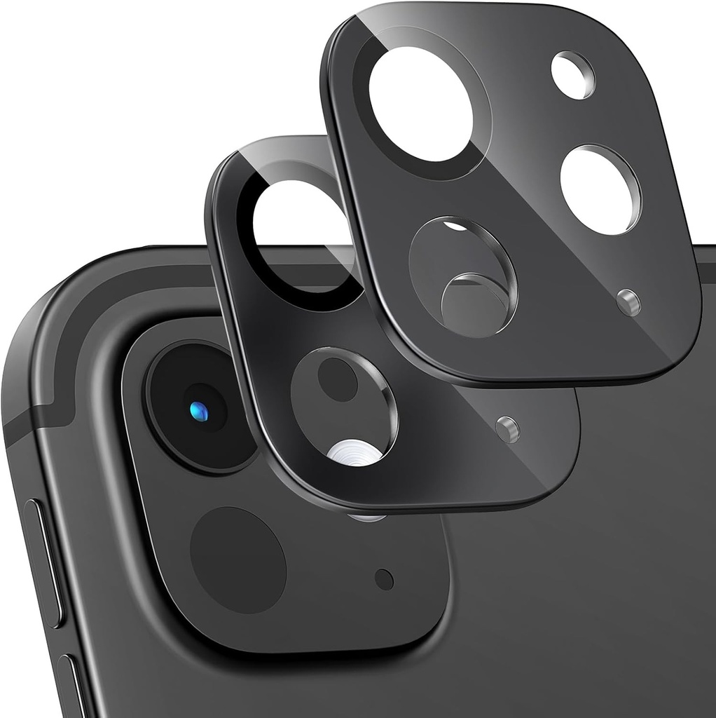 Giftorld [2 buc. folie de protecție pentru lentilele camerei pentru iPad Pro 11"/13" 2024, sticlă securizată 9H, antizgârieturi, fără bule, HD transparentă. Acoperire completă, potrivită pentru husă]